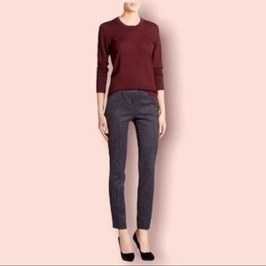 Burberry Cotton Blend Blue Kenton Ankle Trousers